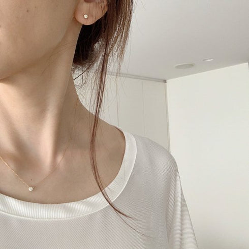 K18YG mini teacup diamond † pierce